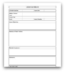 generic lesson plan template