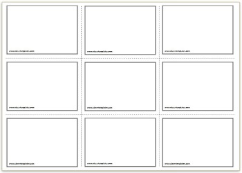blank flashcard template