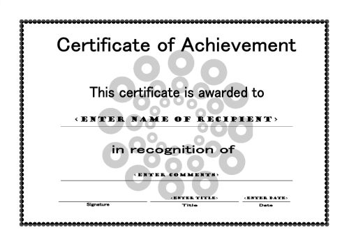 achievement certificate funny certificates. achievement certificate