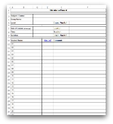 student attendance sheet