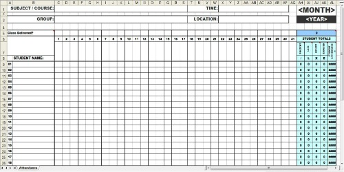 Free Attendance Sheet Template Excel