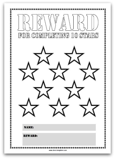 Sticker Reward Chart Template