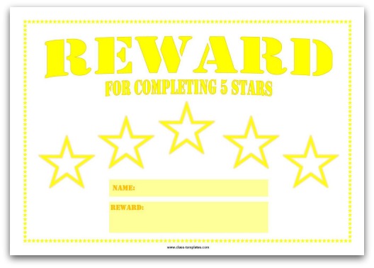 Star Reward Chart Printable