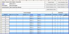 Course Attendance Sheet in MS Excel format