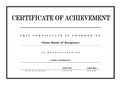 Certificate of Achievement 004