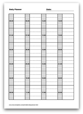 24 Hour Weekly Schedule Template from www.class-templates.com