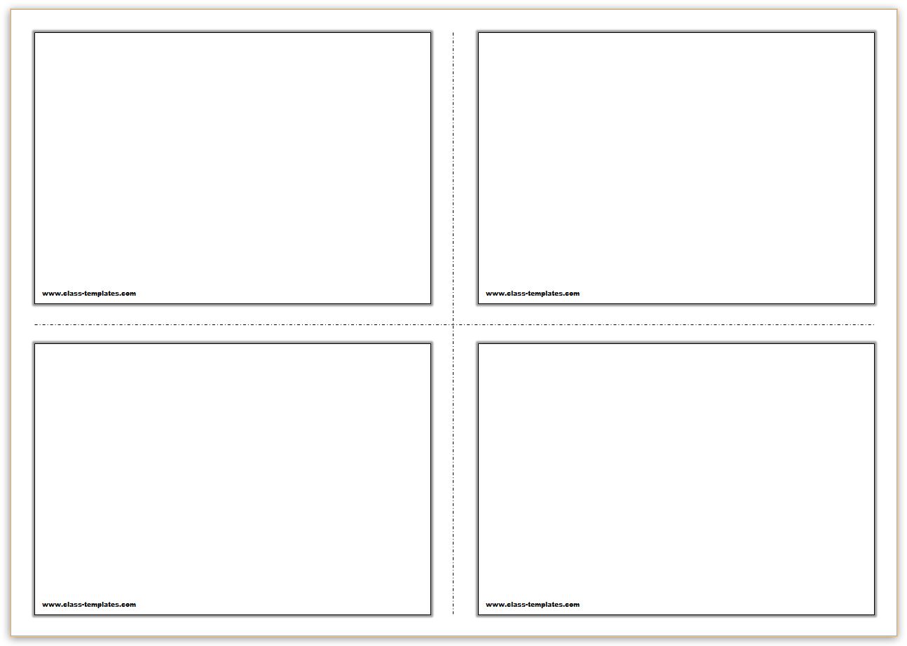 Free Printable Flash Cards Template With Word Template For 3X5 Index Cards