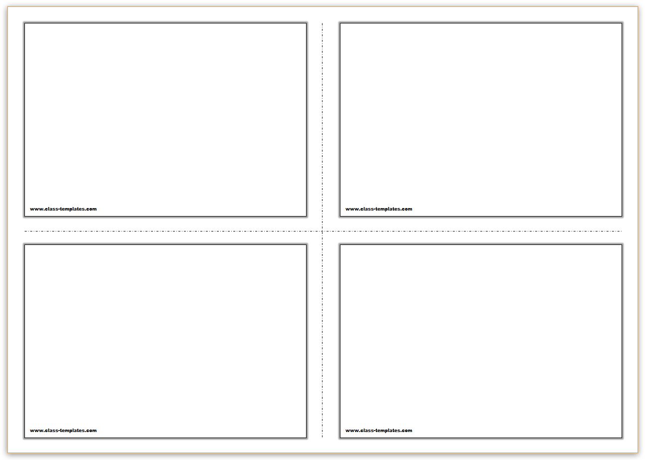 Free Printable Flash Cards Template