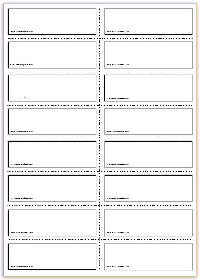 Printable Blank Flash Cards