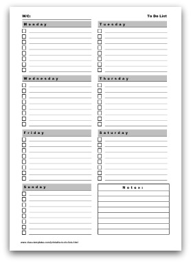 Pink Protea To-do-list Black and white Simplistic A4 Printable Weekly Checklist