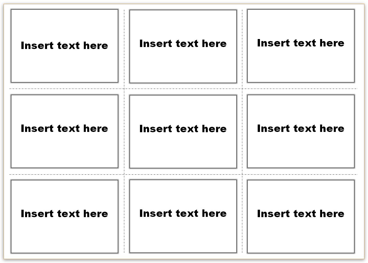 Vocabulary Flash Card Templates