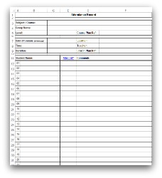 Attendance Sheet in MS Excel format