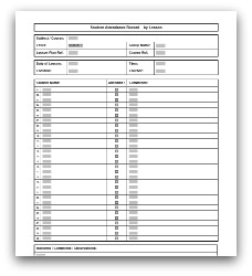 Student Attendance Template in MS Word format