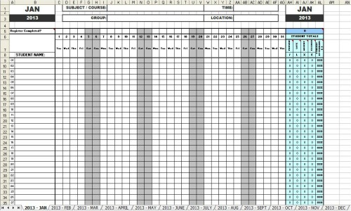 Attendance Sheet Excel Template from www.class-templates.com