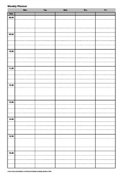 Weekly Planning Template from www.class-templates.com