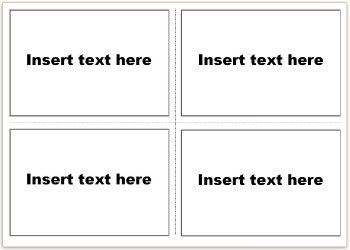 2x2 Vocabulary Flash Cards Template