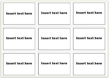 3x3 Vocabulary Flash Cards Template