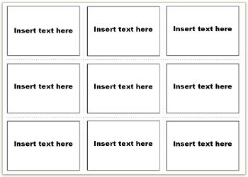 3x3 Vocabulary Flash Cards Template