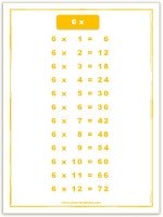 6 times table