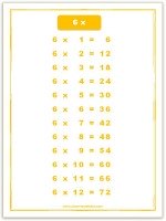 6 times table