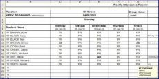 Weekly Attendance Sheet Template in MS Excel format