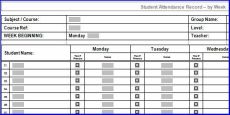 Weekly Attendance Sheet Template in MS Word format