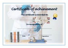 Certificate of achievement - Science