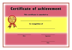 Free Printable Certificates of Achievement - A4 Landscape - Spanish 2