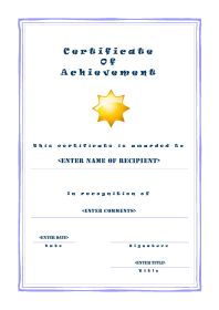 Certificate of Achievement