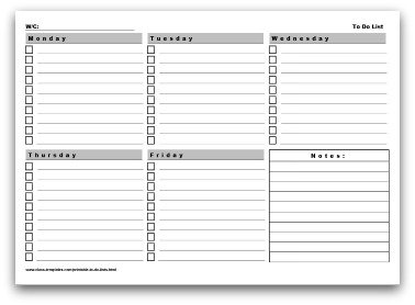 Printable To Do Lists