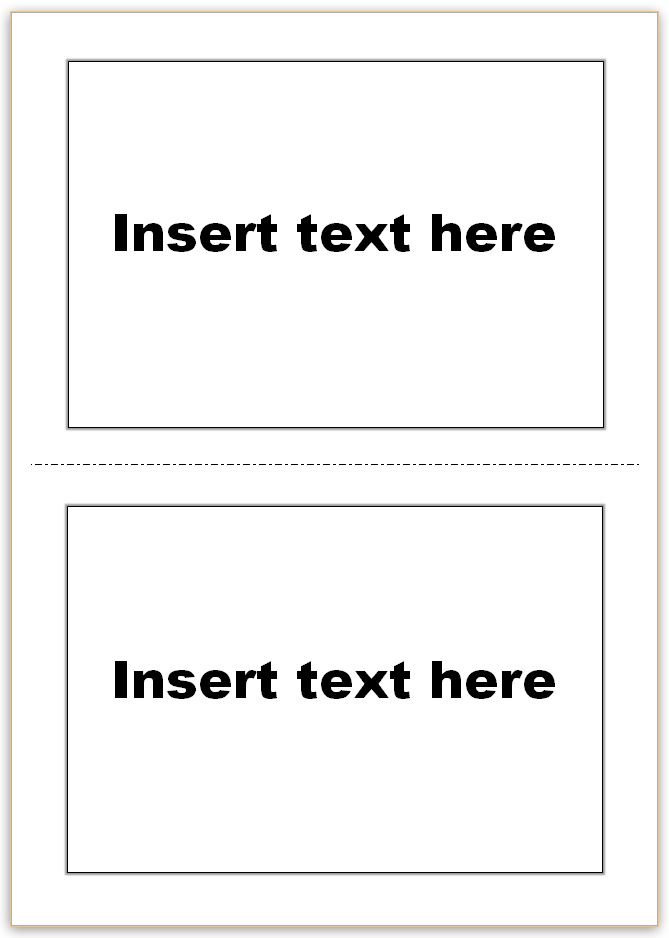 2x1 Vocabulary Flash Cards Template