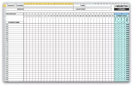 Click here to download the Excel Monthly Attendance Sheet Click here to download the Excel Monthly Attendance Sheet