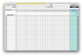 Monthly Attendance Templates in MS Excel