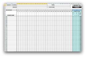 Monthly Attendance Chart