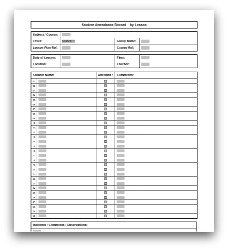 Student Attendance Template in MS Word format