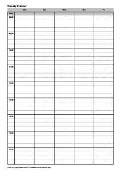 Portrait Weekly Planner