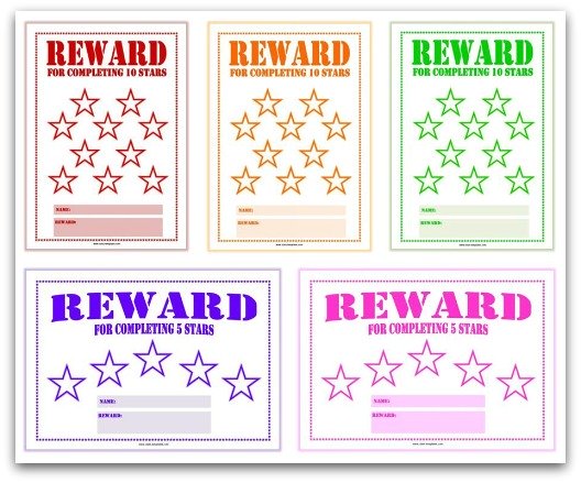 Printable Reward Charts for Kids